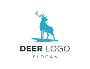 Logo design about Deer on white background. created using the CorelDraw application.