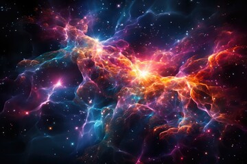 Fototapeta na wymiar Abstract Universe cosmos galaxy background. Generative AI