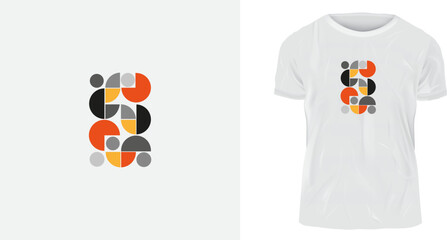 t-shirt design concept, Abstract Geometric Art Print