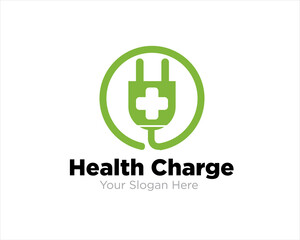 health charge logo deigns for medical or clinic  - obrazy, fototapety, plakaty