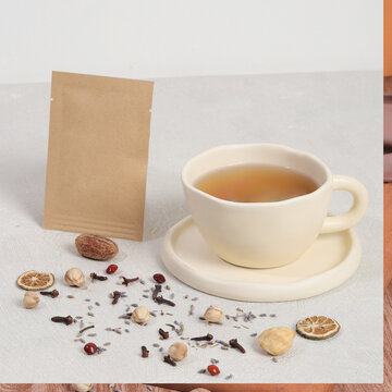 cup of tea and spices