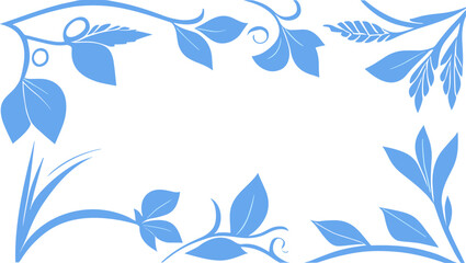 Fototapeta na wymiar vector illustration of leaves and vines for embroidery frames