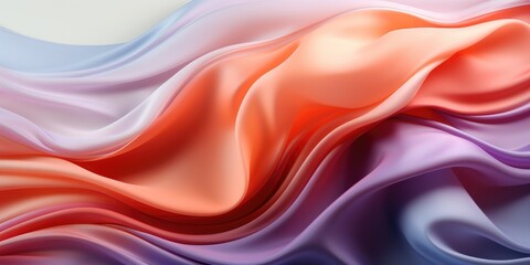 Abstract background with colorful silk or satin wavy folds. 3d illustration. generative ai