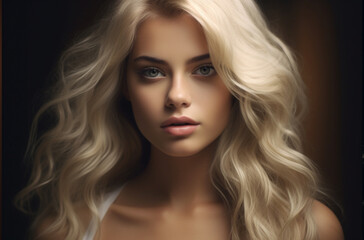 Fototapeta premium 髪の美しい女性のポートレート