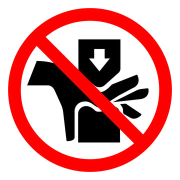Injury Hazard Hand Crush Hazard Symbol Sign, Vector Illustration, Isolate On White Background Label .EPS10