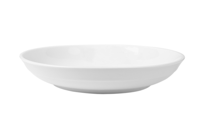 Empty ceramic plate on transparent png