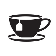 Tea drink in glass icon vector on trendy style for design and print