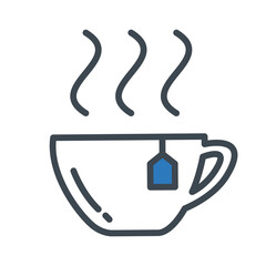 Tea drink in glass icon vector on trendy style for design and print