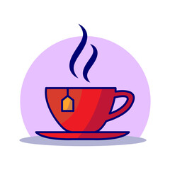 Tea drink in glass icon vector on trendy style for design and print