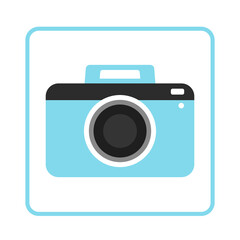 blue camera square frame icon