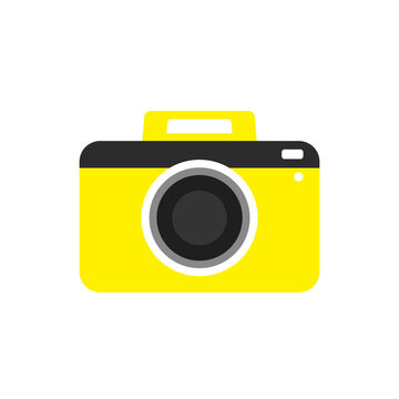 yellow camera take a photo icon