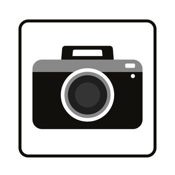 black camera square frame icon