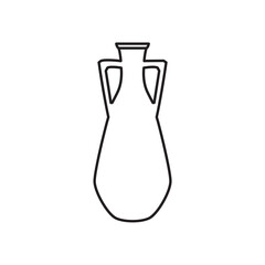 Pottery Vases Flower Home Interior Decoration. Vector icons pottery, vase ceramic Vector illustration of amphora, vase, pottery. Editable stroke. Ancient and modern tableware, Vector icon line.