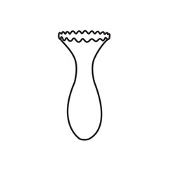 Vector icon of amphora, vase, pottery. Ancient and modern tableware, ceramic bottle, museum piece, Greek art. Line set editable stroke.