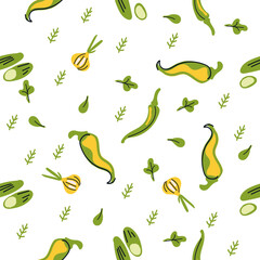 Seamless pattern hot peppers