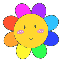 Rainbow flower