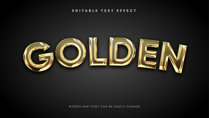 Editable text effect, shining gold text effect