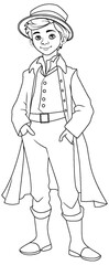 Man Wearing Victorian Vintage Outfit