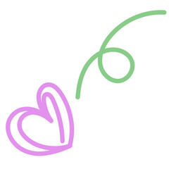 Obraz premium shooting heart drawn line