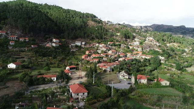 Aerial View Village of Ermida in Ger&ecirc;s, Portugal