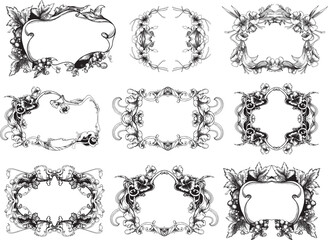 set of awesome frames vector 