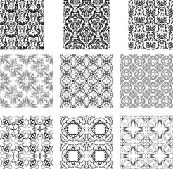 black and white seamless pattern vector