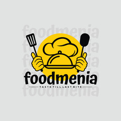 Vector Modern minimalistic vector logo of food illustration