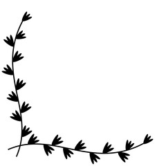 Naklejka premium Floral Aesthetic Corner