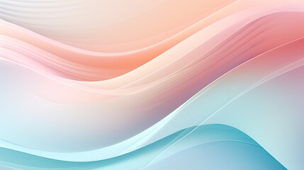 Abstract pc desktop background with soft waves and lines in pastel colors