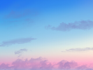 雲 夕焼け 朝焼け 空 ピンク オレンジ ブルー 夢 可愛い 夜空 一番星 ユニコーン 綺麗 パステルカラー