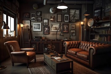 Man Cave. Generative AI