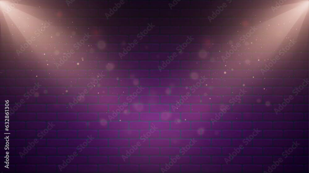 Poster searchlights. light effect stage for presentation illuminated by spotlights. vector illustration.
