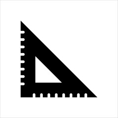 Ruler Icon Line Vector Design on white background