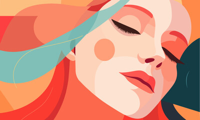 Vector Close-Up: Captivating Feminine Glamour