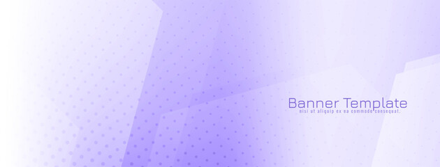 Soft violet color geometric design modern business banner