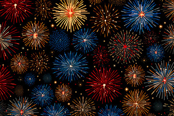 Naklejka premium New Year's, Christmas pattern fireworks. Background, wallpaper