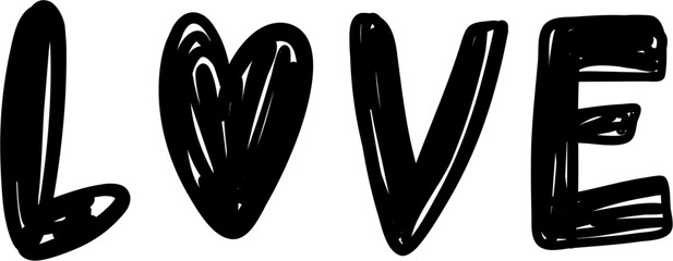 Love Word Lettering Vector