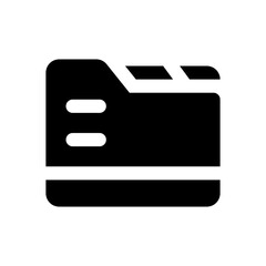 Obraz premium folder glyph icon