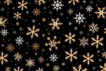 New Year, Christmas snowflake pattern. Background, wallpaper. AI generated