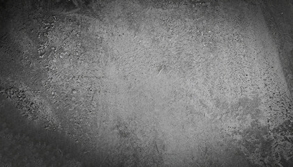 Black gray painted concrete texture or background with shadow and grain elements. High contrast and resolution image with place for text. Template for design