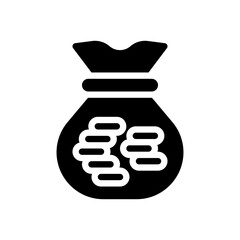 money bag glyph icon