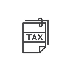 Tax form line icon