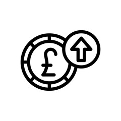pound sterling line icon