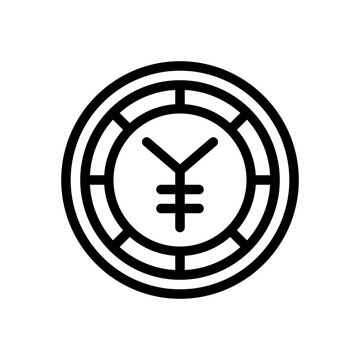 recommend clip art: yen line icon