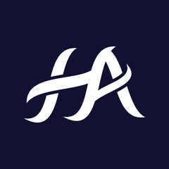 HA letter background vector design,HA logo design.