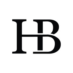 HB letter background vector design, HB logo design.	