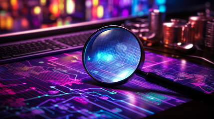 Online Data Analysis with Magnifier and Charts