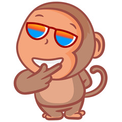 Obraz premium Handsome pose monkey gesture