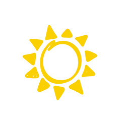 Sun doodle. Trendy vector summer symbol for website design, web button, mobile app. vector doodle suns.