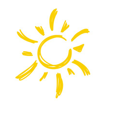 Sun doodle. Trendy vector summer symbol for website design, web button, mobile app. vector doodle suns.